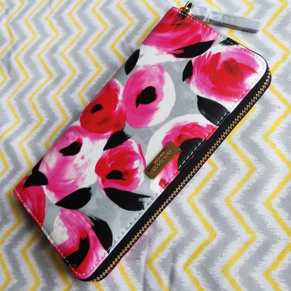 Kate Spade Rosebed Lacey Zip Around Wallet - Picture 3 of 8
